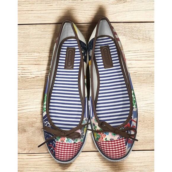 NWOT Y2K Coach Q189 Marie Patchwork Slip On Shoes – Size 8 1/2M - Picture 7 of 7